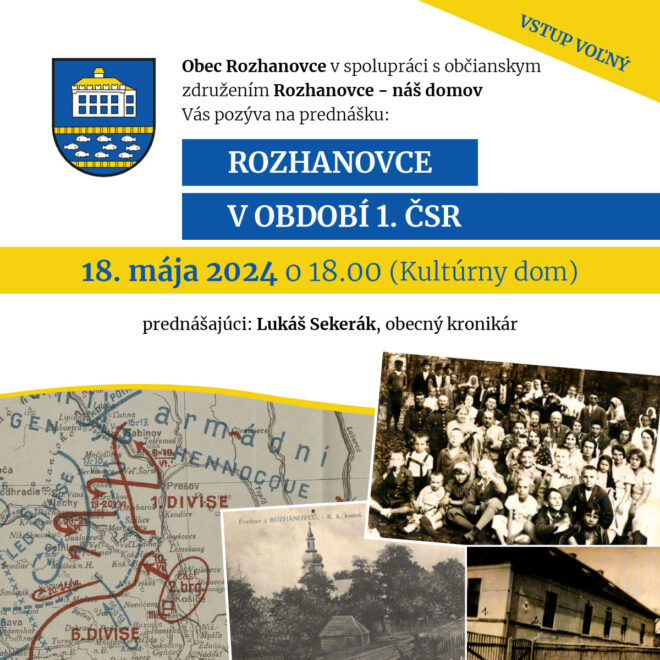 Rozhanovce v období 1. ČSR (prednáška)